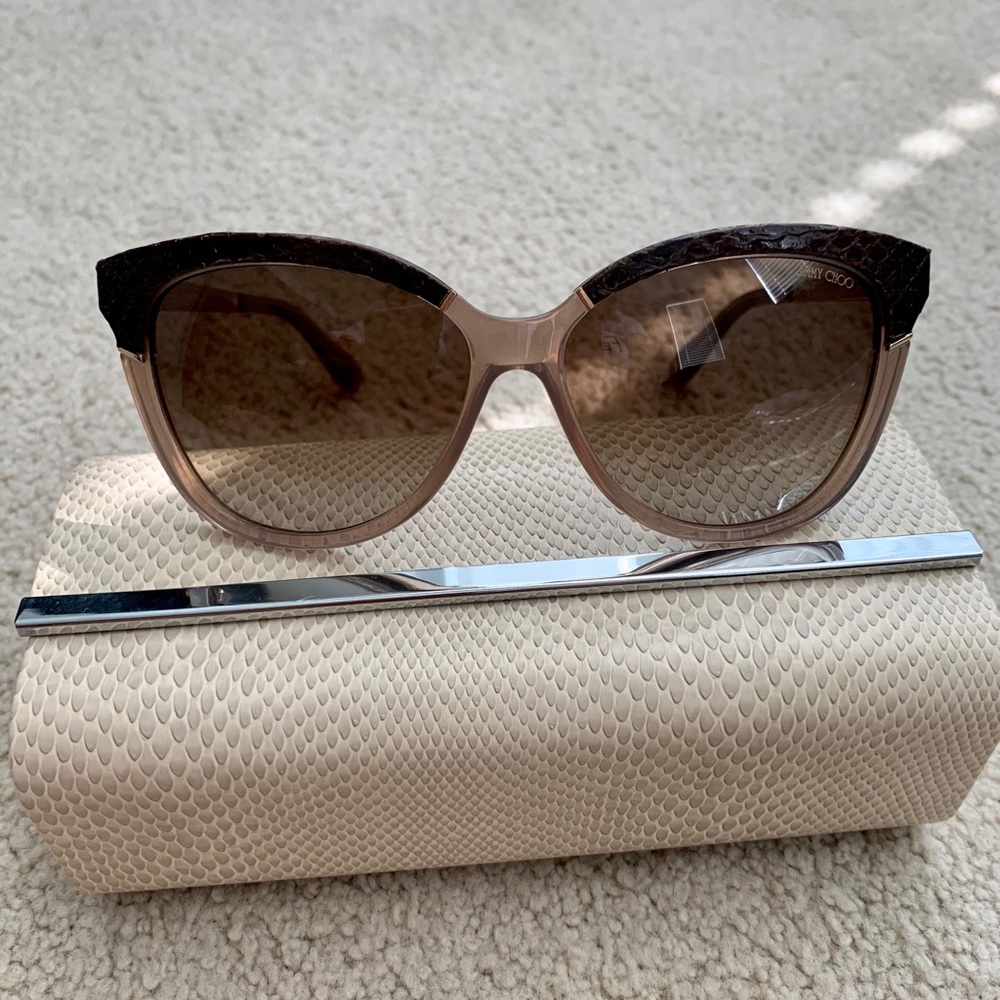 ❌ SOLD ❌ Jimmy Choo snakeskin embossed Cat Eye Sunglasses